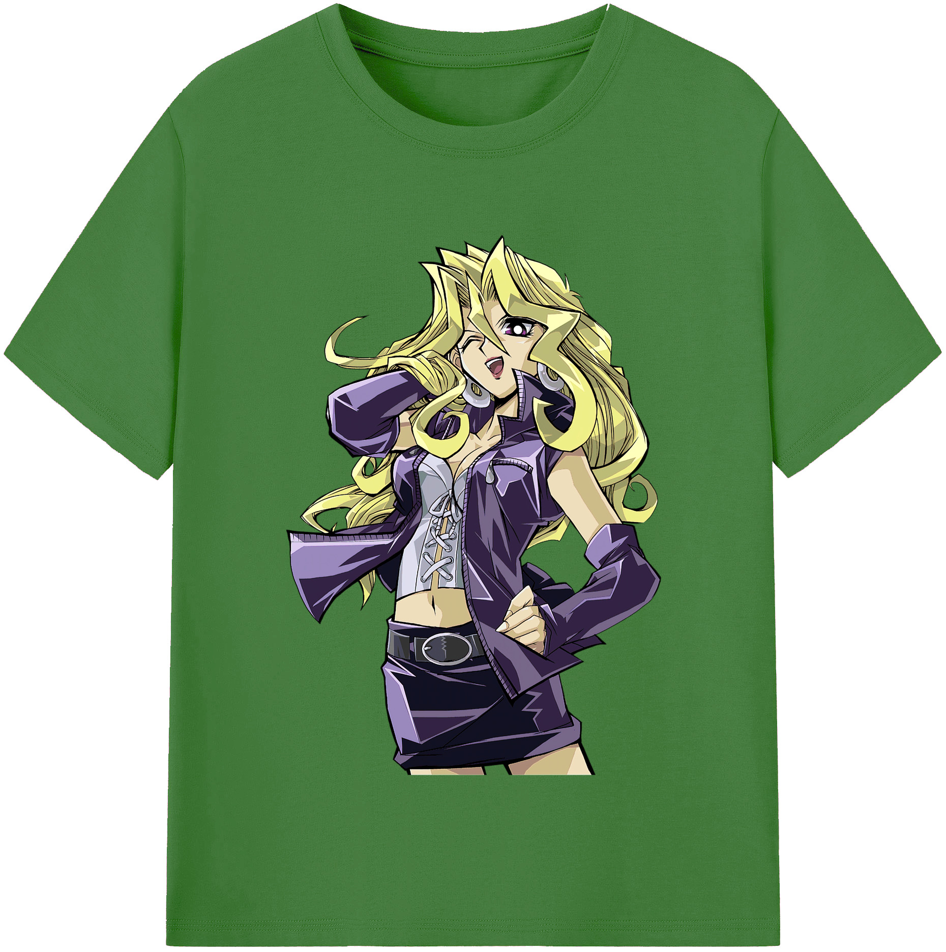 （画像用） 遊☆戯☆王 Yu-Gi-Oh! レディースカジュアルプリントTシャツ（綿100％）
